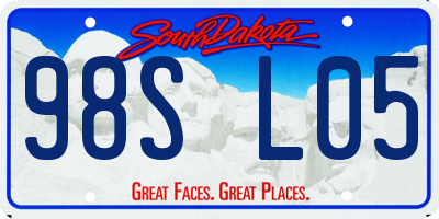 SD license plate 98SL05