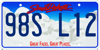 SD license plate 98SL12