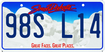 SD license plate 98SL14