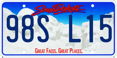 SD license plate 98SL15