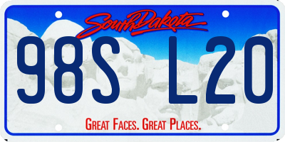 SD license plate 98SL20
