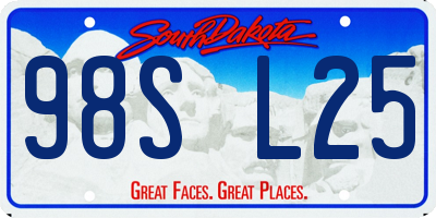 SD license plate 98SL25