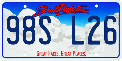 SD license plate 98SL26