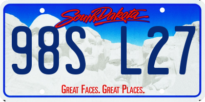 SD license plate 98SL27