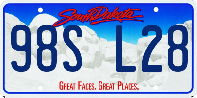 SD license plate 98SL28