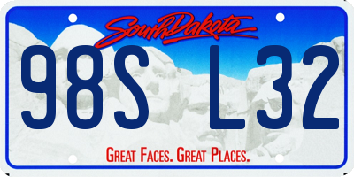 SD license plate 98SL32