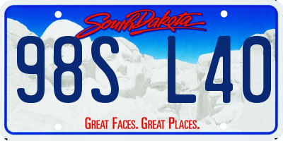 SD license plate 98SL40