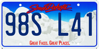 SD license plate 98SL41