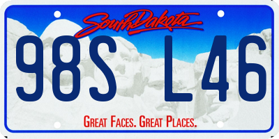 SD license plate 98SL46