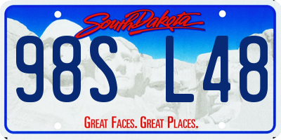 SD license plate 98SL48