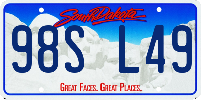 SD license plate 98SL49