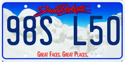 SD license plate 98SL50
