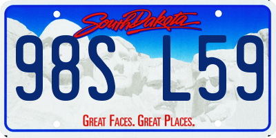 SD license plate 98SL59