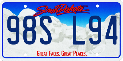SD license plate 98SL94