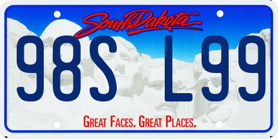 SD license plate 98SL99