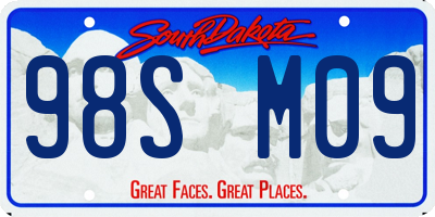 SD license plate 98SM09