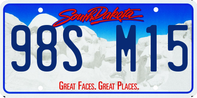 SD license plate 98SM15