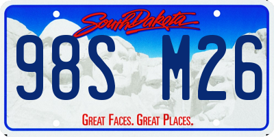 SD license plate 98SM26