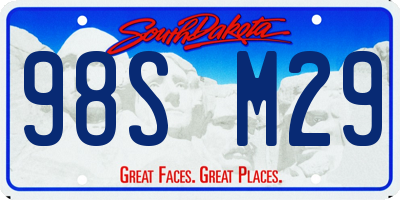 SD license plate 98SM29