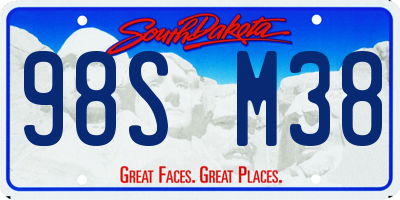 SD license plate 98SM38