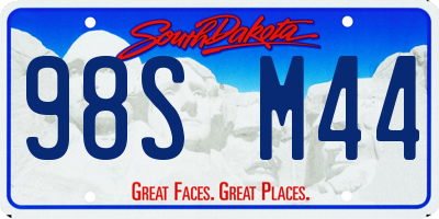 SD license plate 98SM44