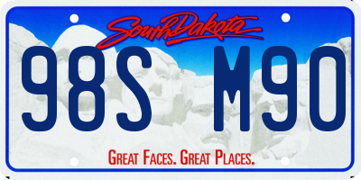 SD license plate 98SM90