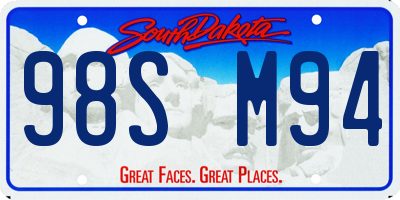 SD license plate 98SM94