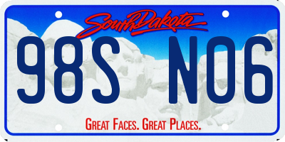 SD license plate 98SN06