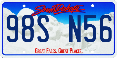 SD license plate 98SN56