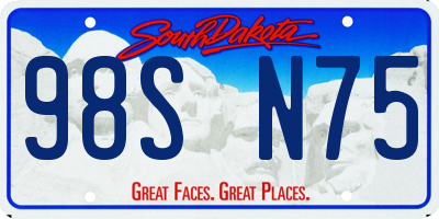 SD license plate 98SN75