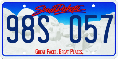 SD license plate 98SO57
