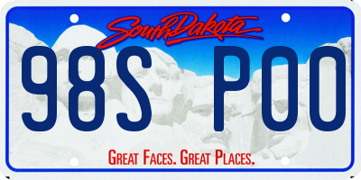 SD license plate 98SP00