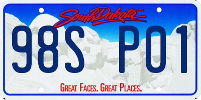 SD license plate 98SP01