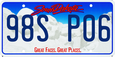 SD license plate 98SP06