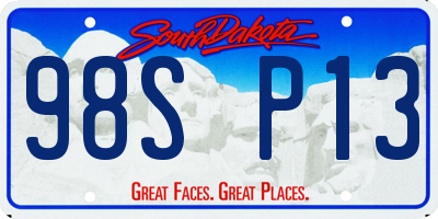 SD license plate 98SP13