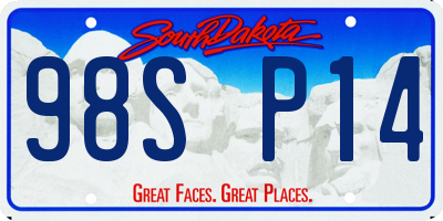 SD license plate 98SP14