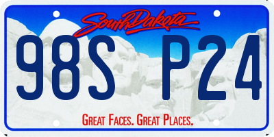 SD license plate 98SP24