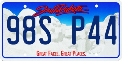 SD license plate 98SP44