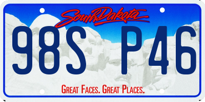 SD license plate 98SP46