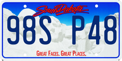 SD license plate 98SP48