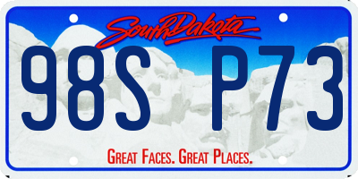 SD license plate 98SP73