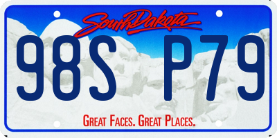 SD license plate 98SP79