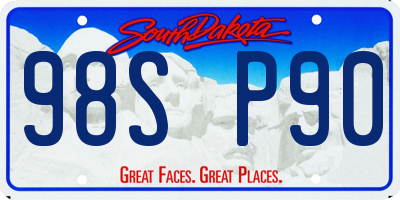 SD license plate 98SP90