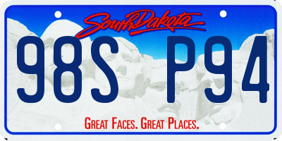 SD license plate 98SP94