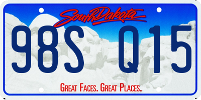 SD license plate 98SQ15