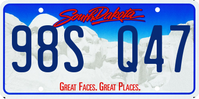 SD license plate 98SQ47