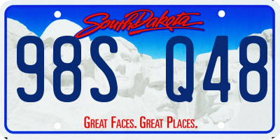 SD license plate 98SQ48