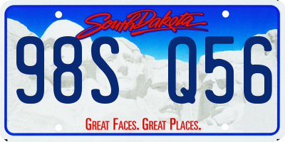 SD license plate 98SQ56