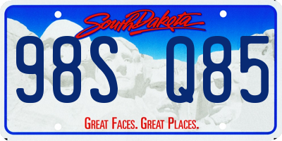 SD license plate 98SQ85