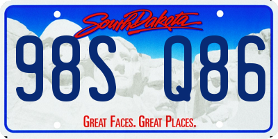 SD license plate 98SQ86